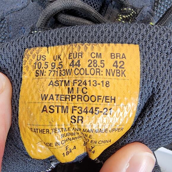 Skechers Work Bulklin Comp Toe Waterproof Shoes Mens 10.5 Navy Slip Resistant - Picture 10 of 11